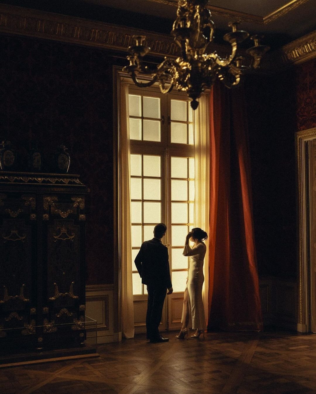 Couple in elegant attire